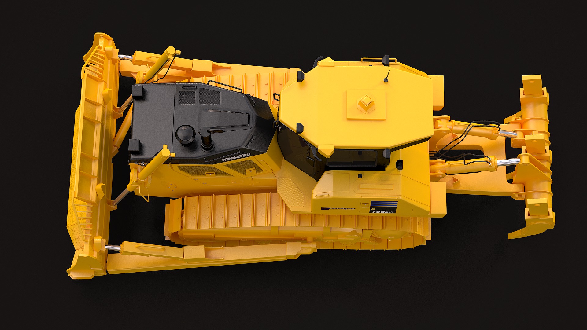 Komatsu D155AXi 3D model_11