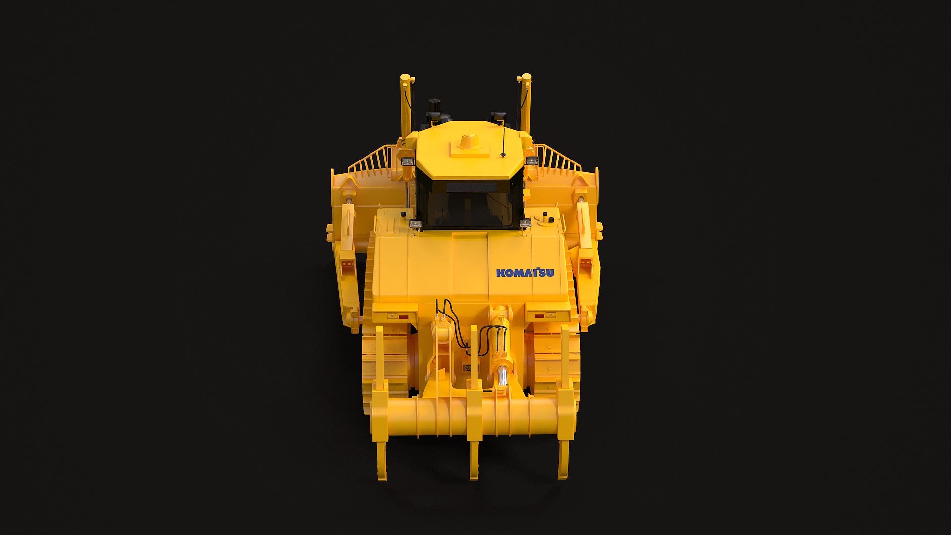 Komatsu D155AXi 3D model_10