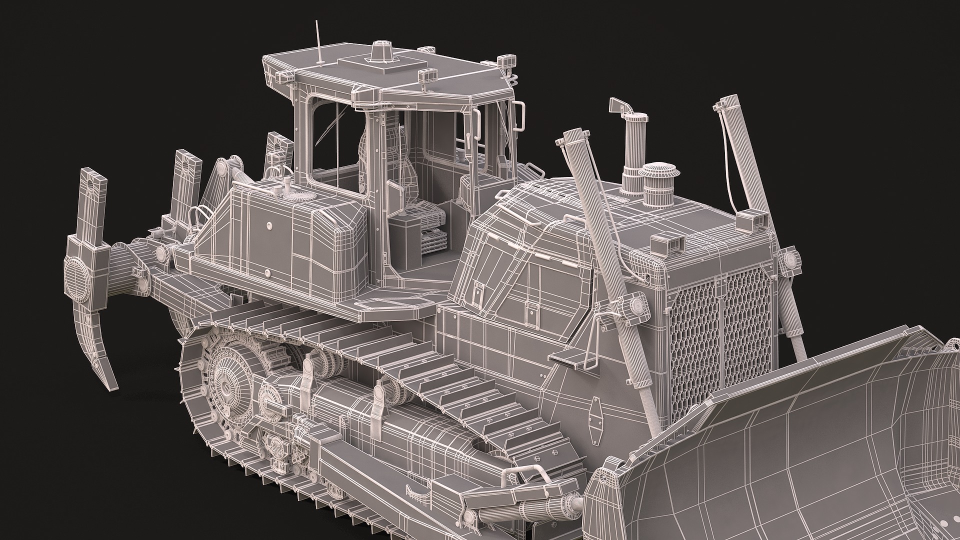 Komatsu D155AXi 3D model_16
