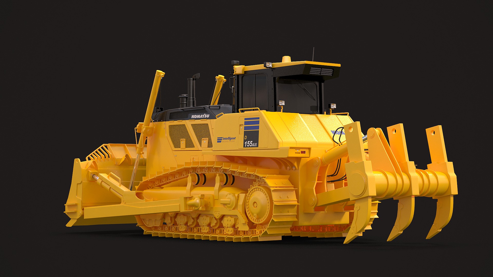 Komatsu D155AXi 3D model_5