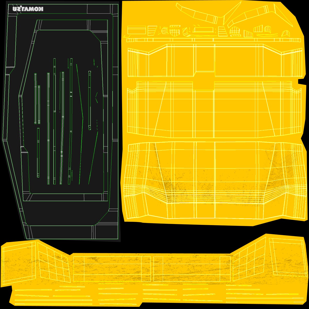 Komatsu D155AXi 3D model_1