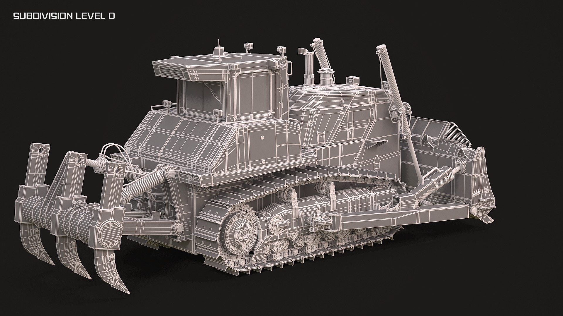 Komatsu D155AXi 3D model_14