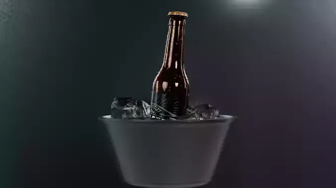 Beer Bottle 3D Model 4K Textures
