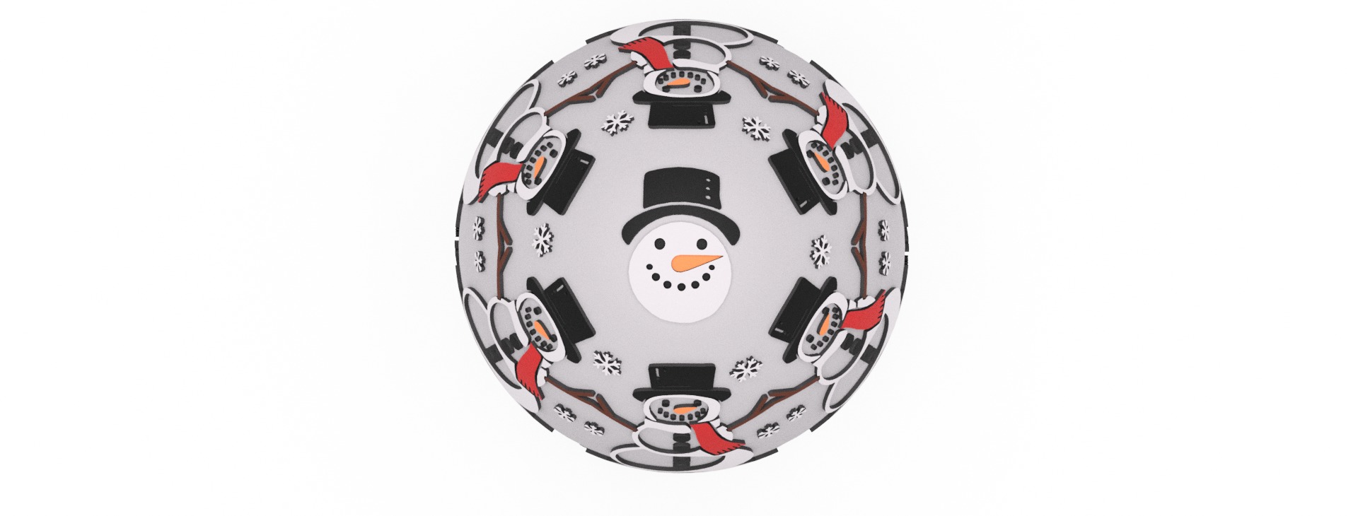 Jacky Frosts Snow Fight Egg Embossed and Debossed 3D print model_2