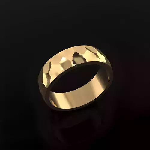 Wedding Band Hammered 