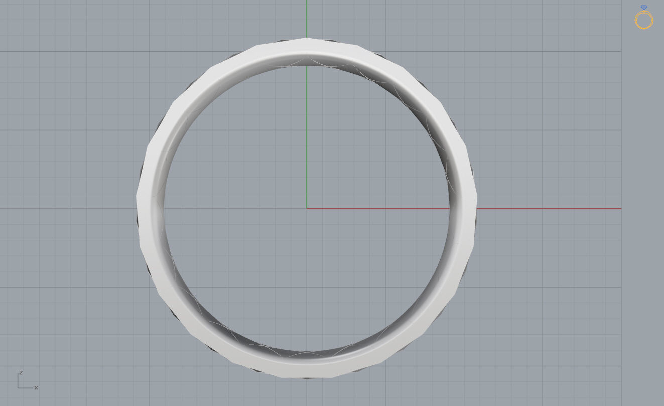 Wedding Band Hammered 3D print model_7