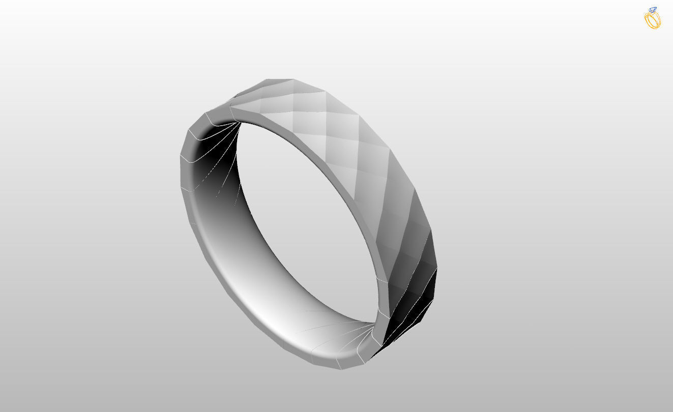 Wedding Band Hammered 3D print model_13