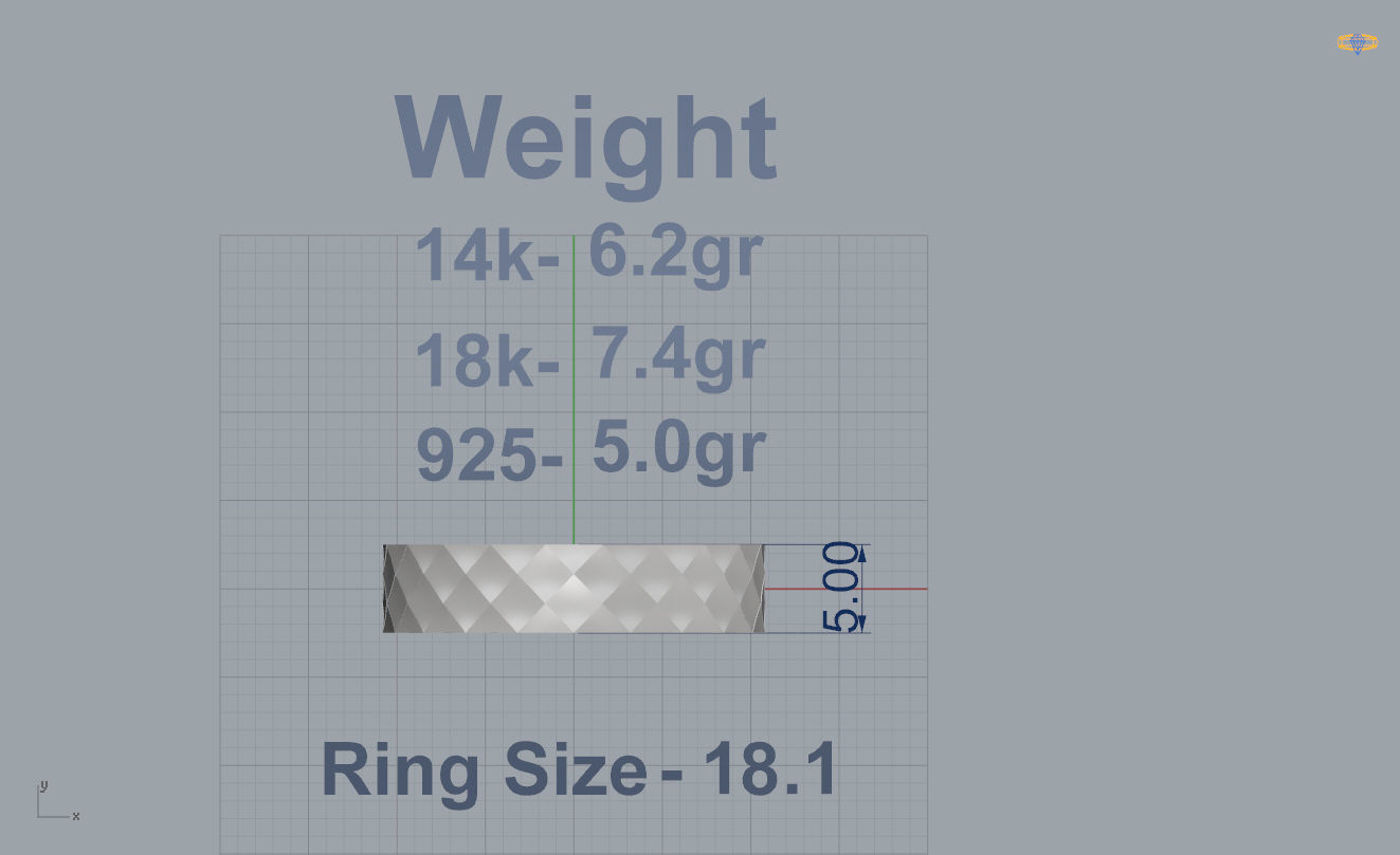 Wedding Band Hammered 3D print model_3