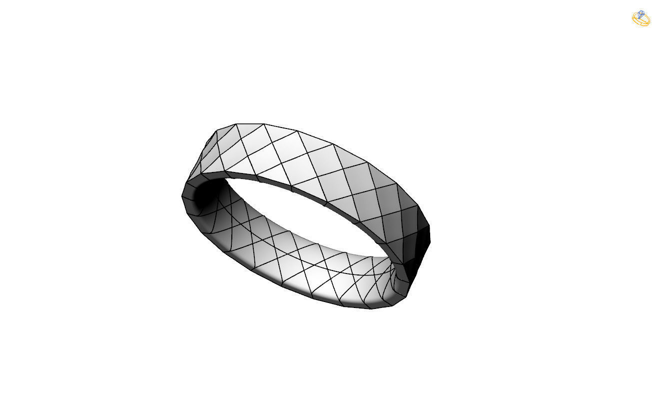Wedding Band Hammered 3D print model_12