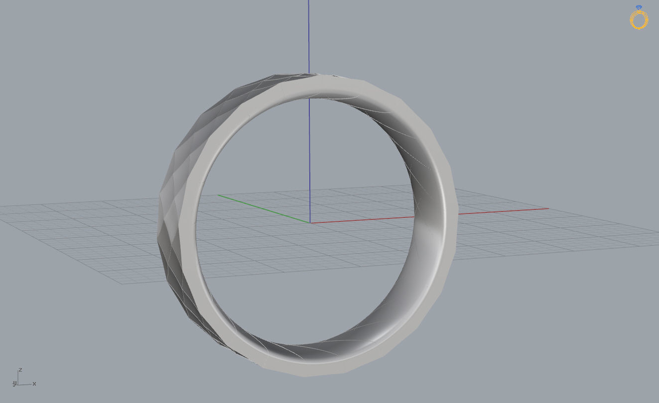 Wedding Band Hammered 3D print model_10