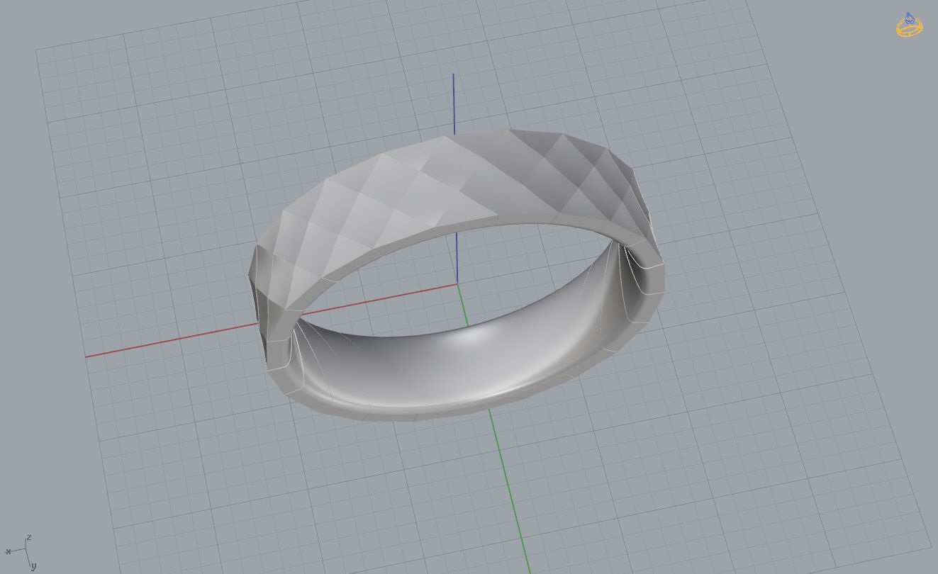 Wedding Band Hammered 3D print model_11