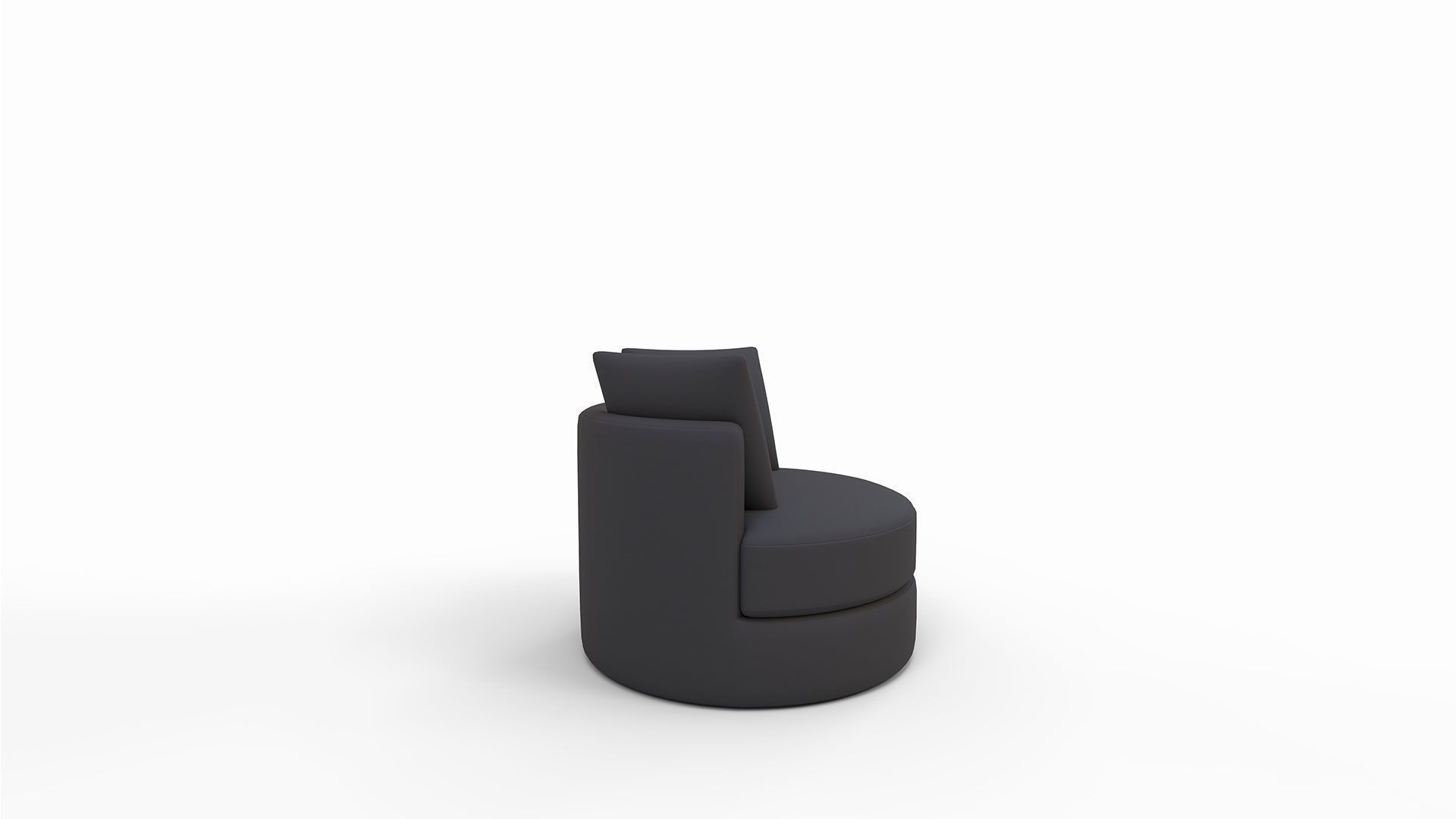 Balboa Upholstered Swivel Armchair 3D model_3