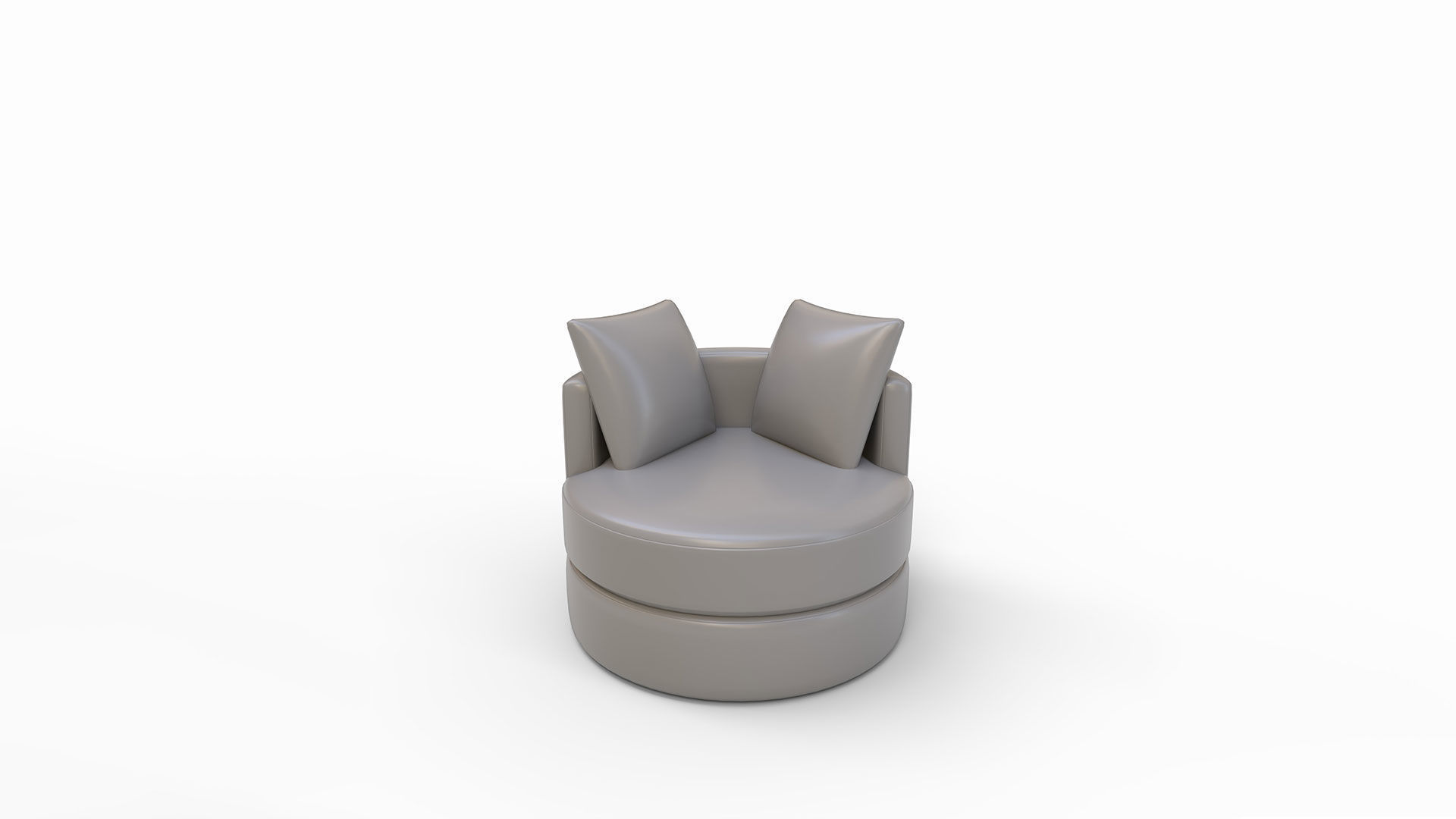 Balboa Upholstered Swivel Armchair 3D model_2