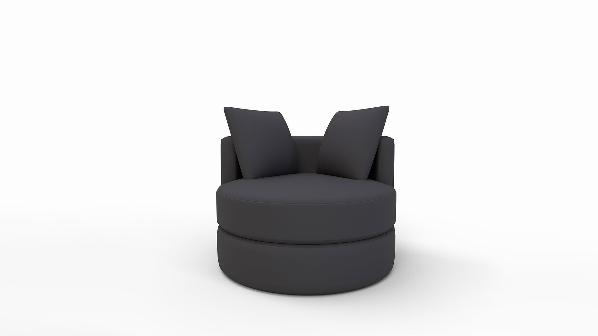 Balboa Upholstered Swivel Armchair 3D model_4