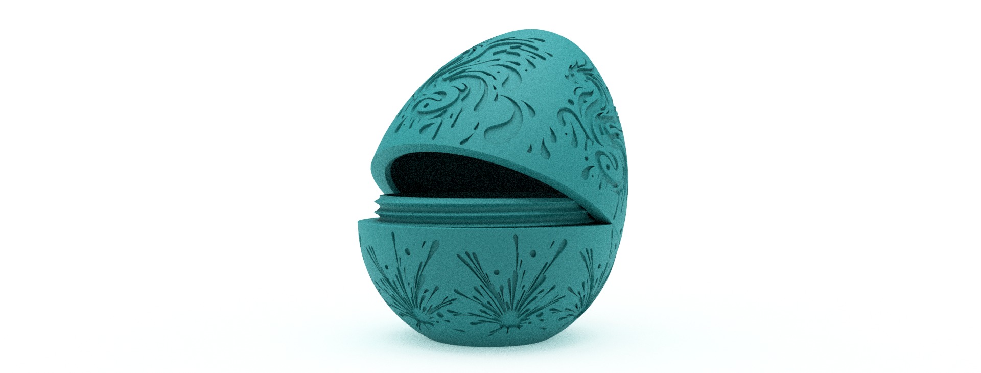 Artistic Dragon Egg Embossed and Debossed 3D print model_5
