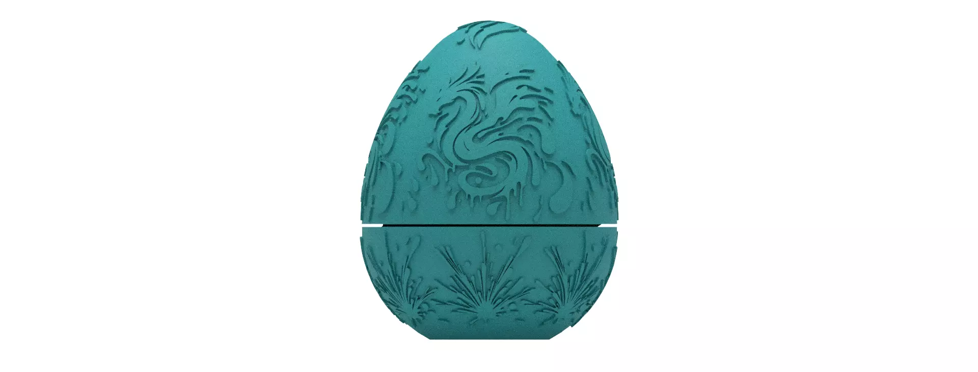 Artistic Dragon Egg Embossed and Debossed 3D print model_0