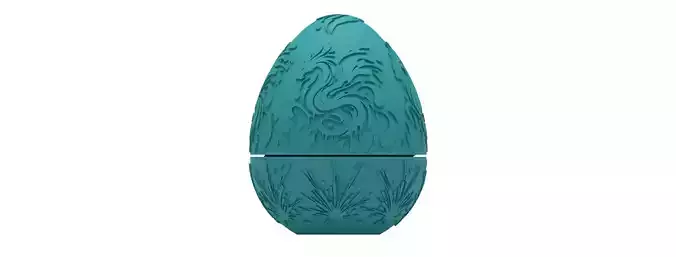 Artistic Dragon Egg Embossed and Debossed