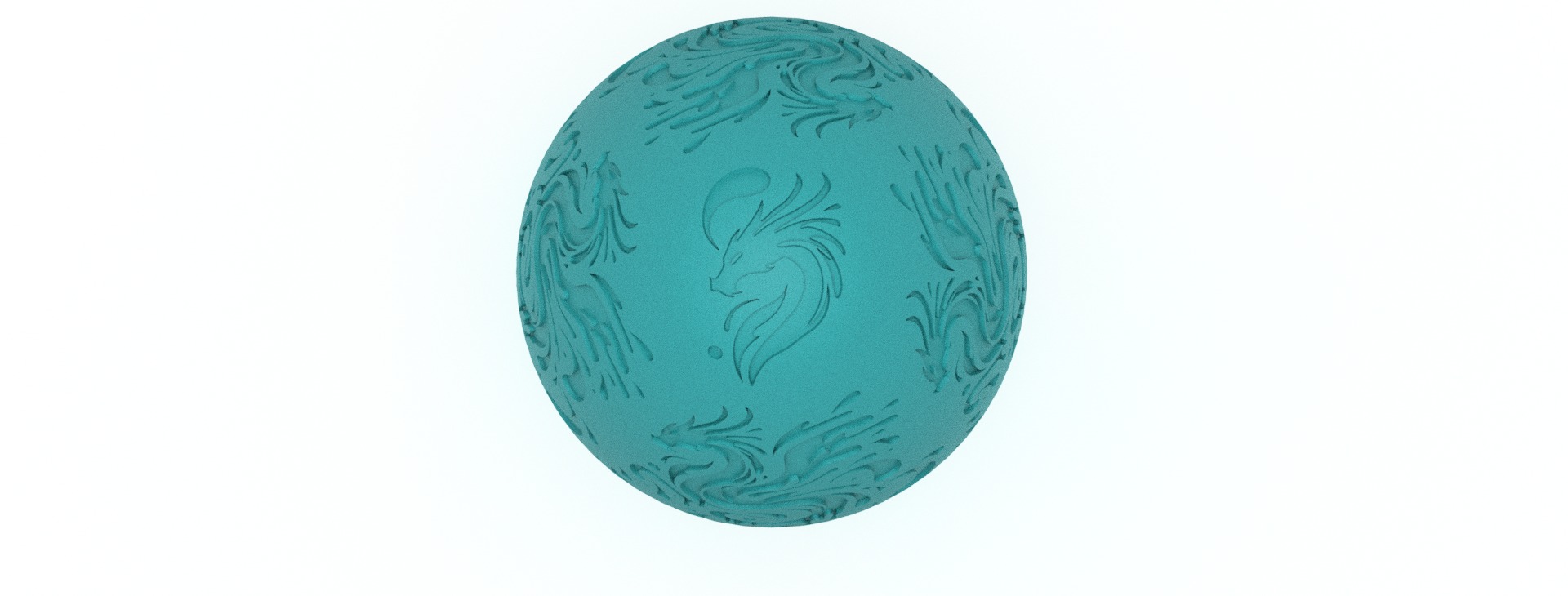 Artistic Dragon Egg Embossed and Debossed 3D print model_3