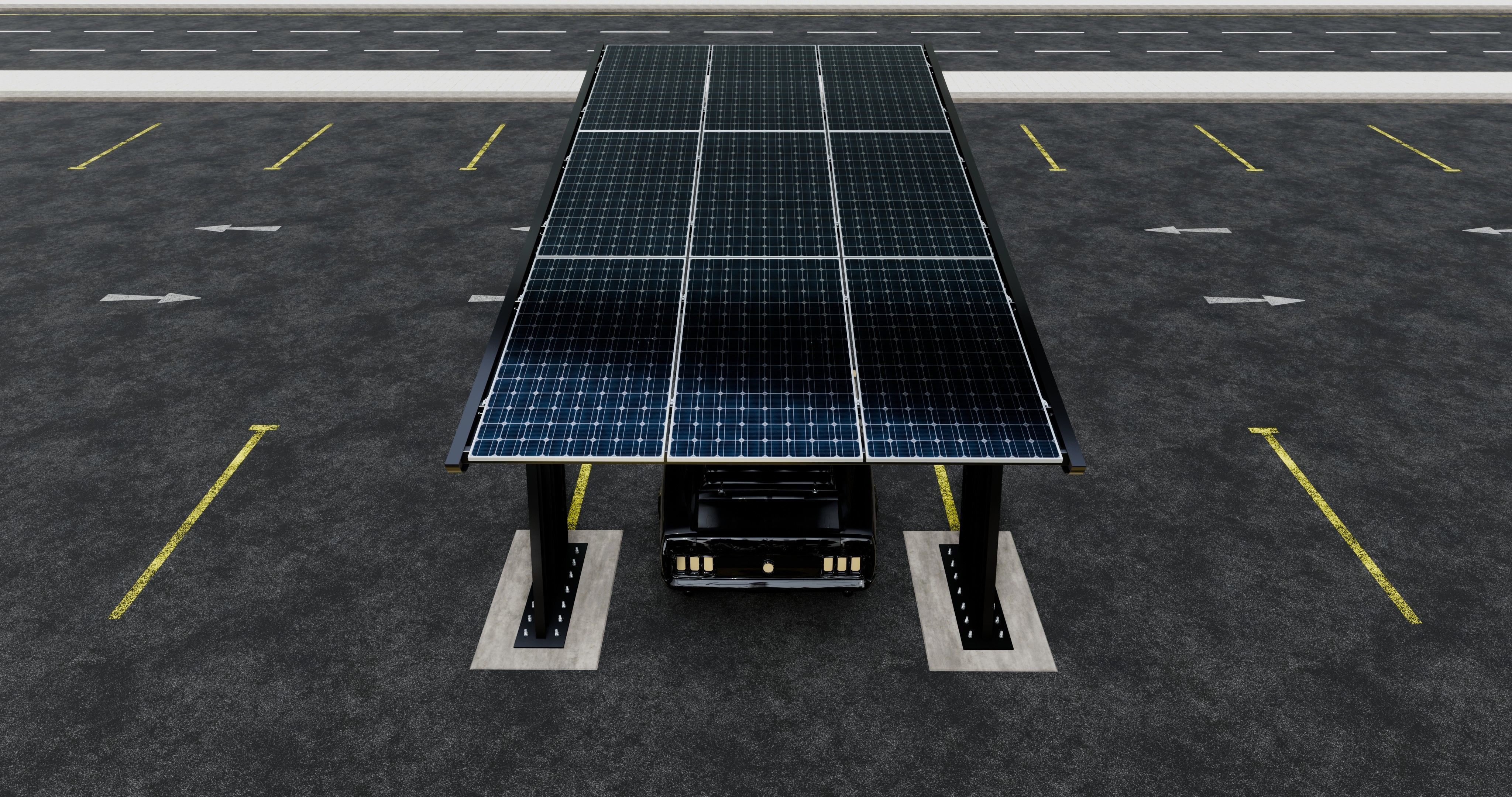 TRIPLE L TYPE MODERN SOLAR CARPORT TYPE-15 3D model_15