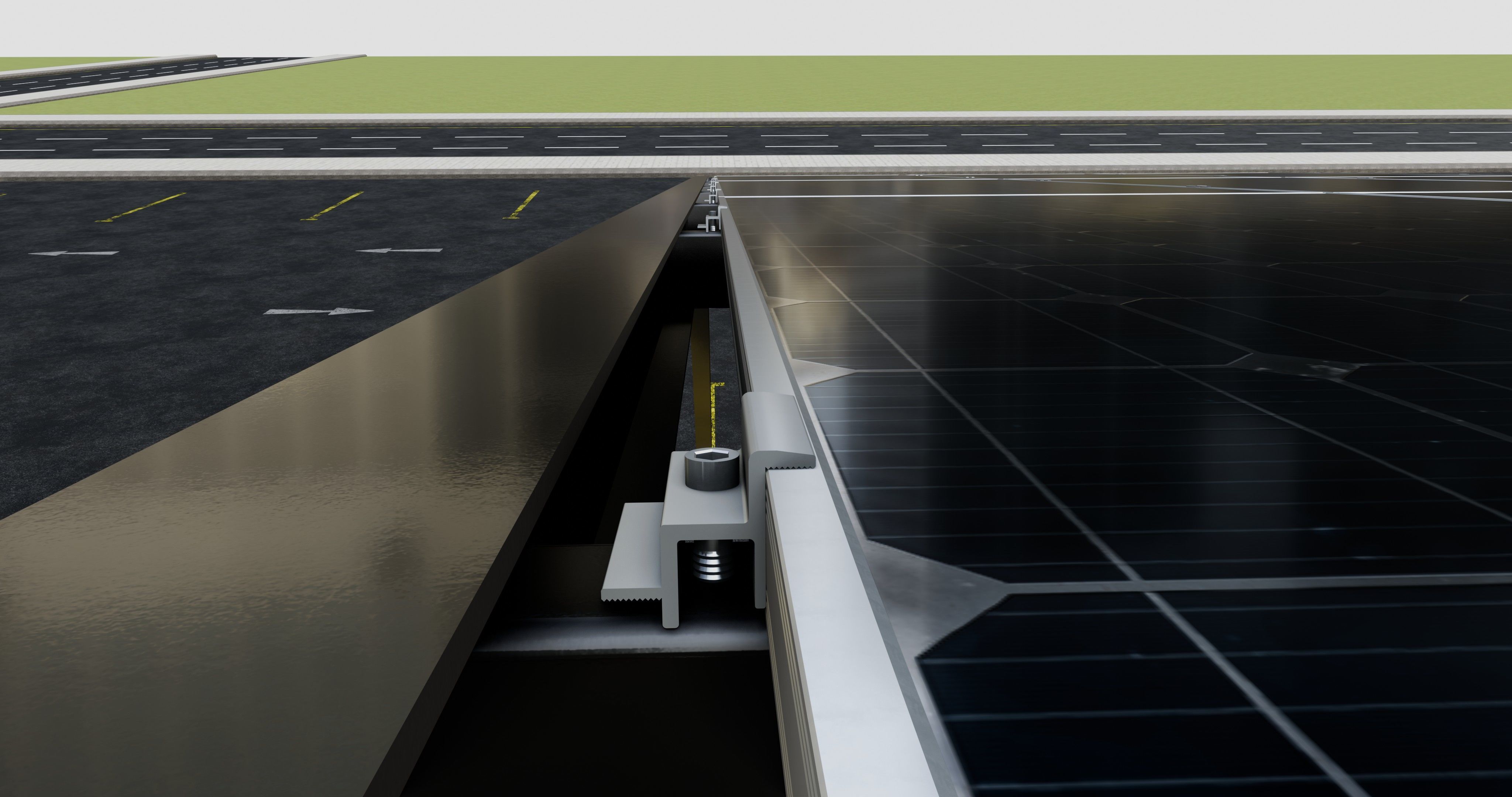 TRIPLE L TYPE MODERN SOLAR CARPORT TYPE-15 3D model_7