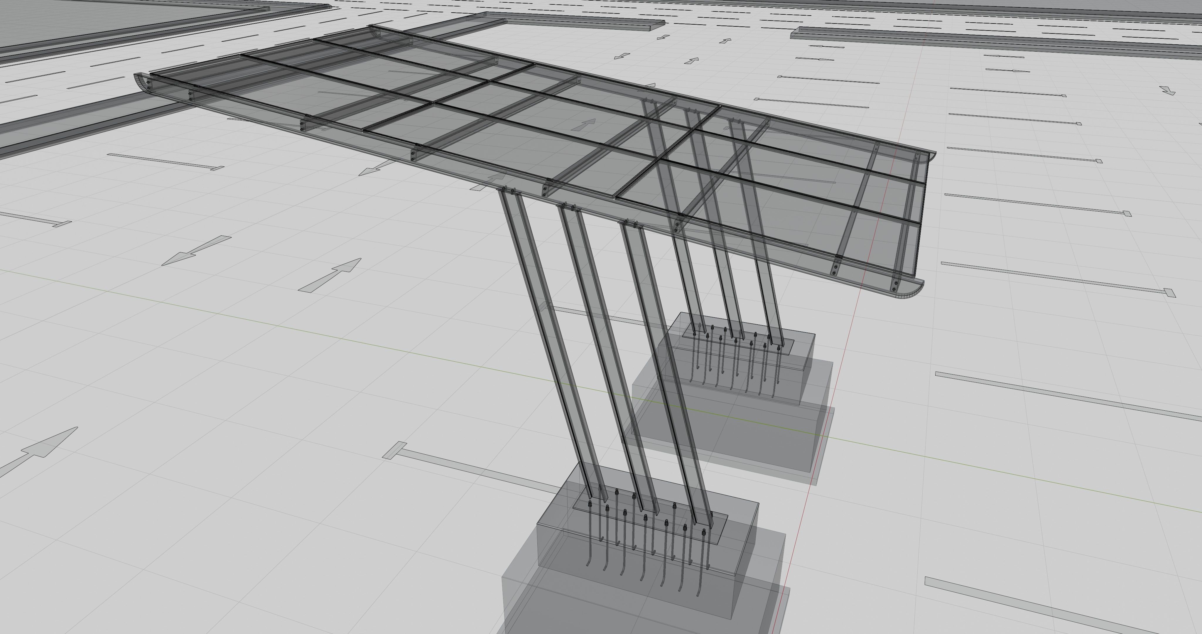 TRIPLE L TYPE MODERN SOLAR CARPORT TYPE-15 3D model_19