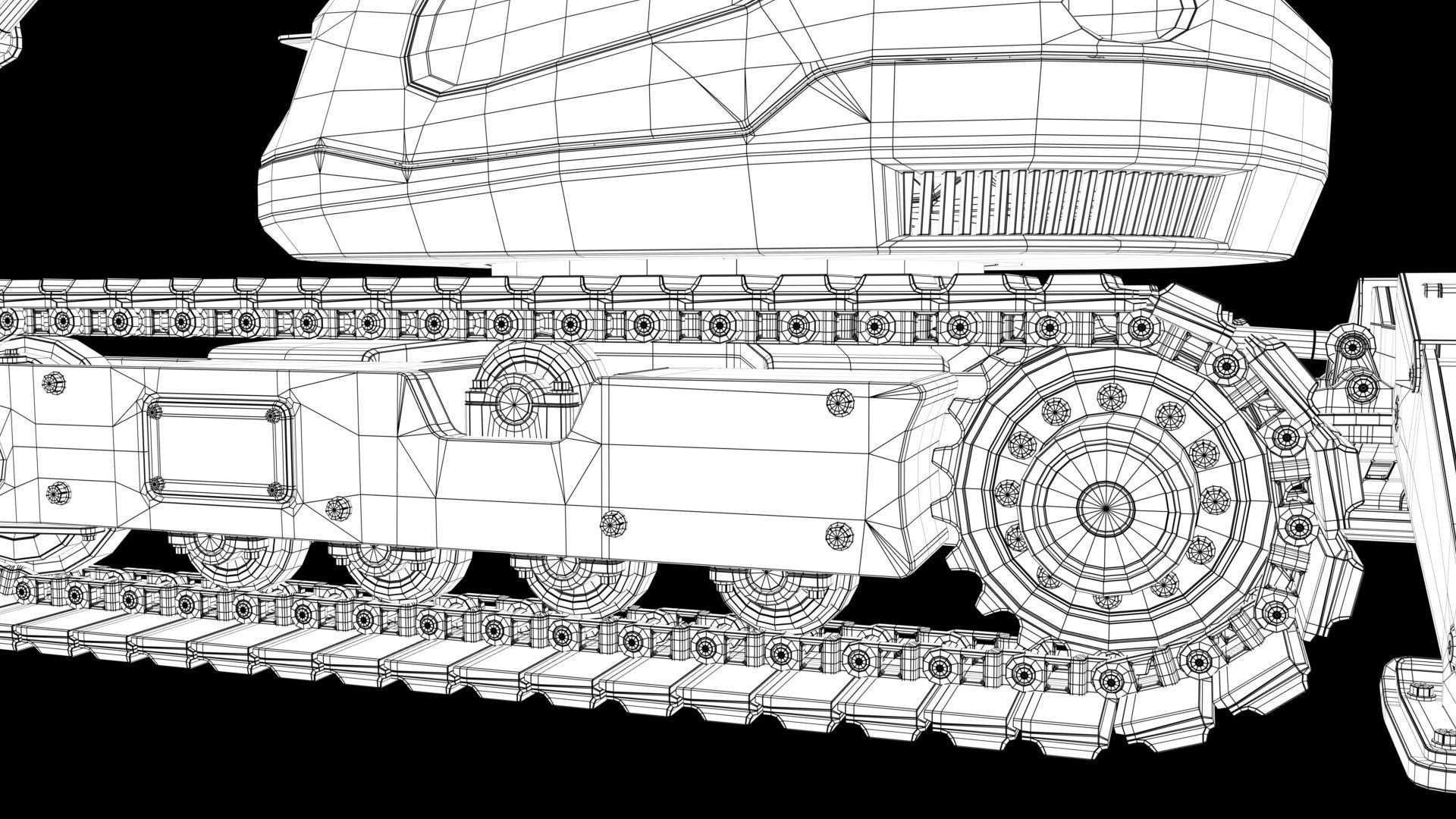 Excavator-remote controlled demolition robots  3D model_29