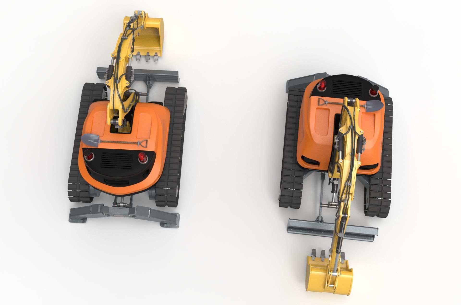 Excavator-remote controlled demolition robots  3D model_2