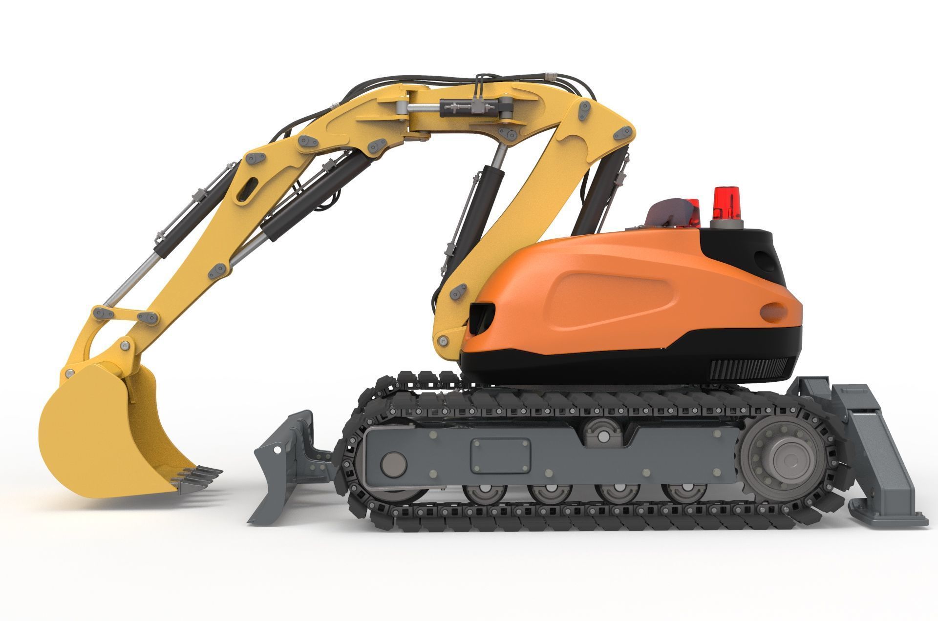 Excavator-remote controlled demolition robots  3D model_6