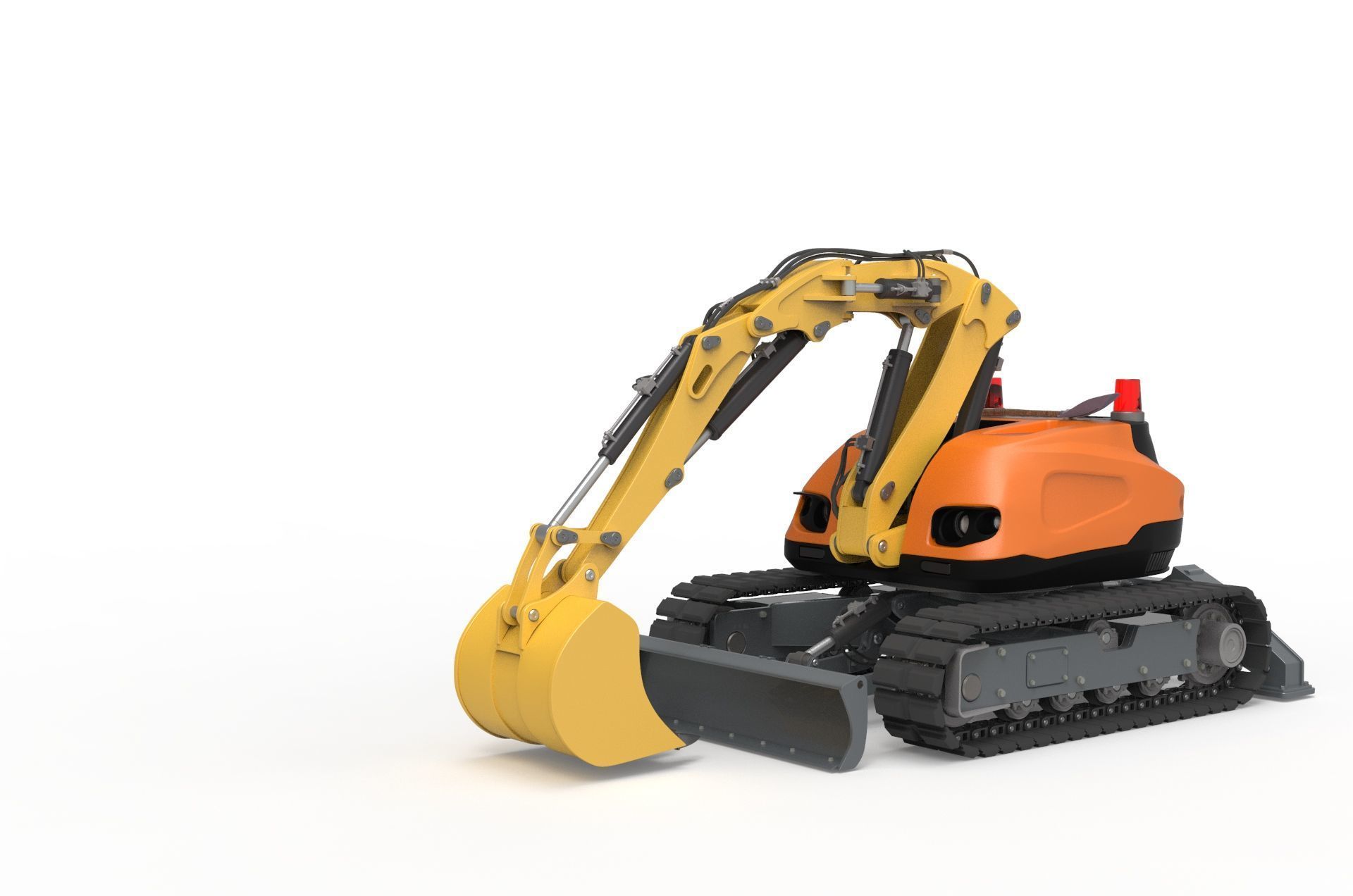 Excavator-remote controlled demolition robots  3D model_11
