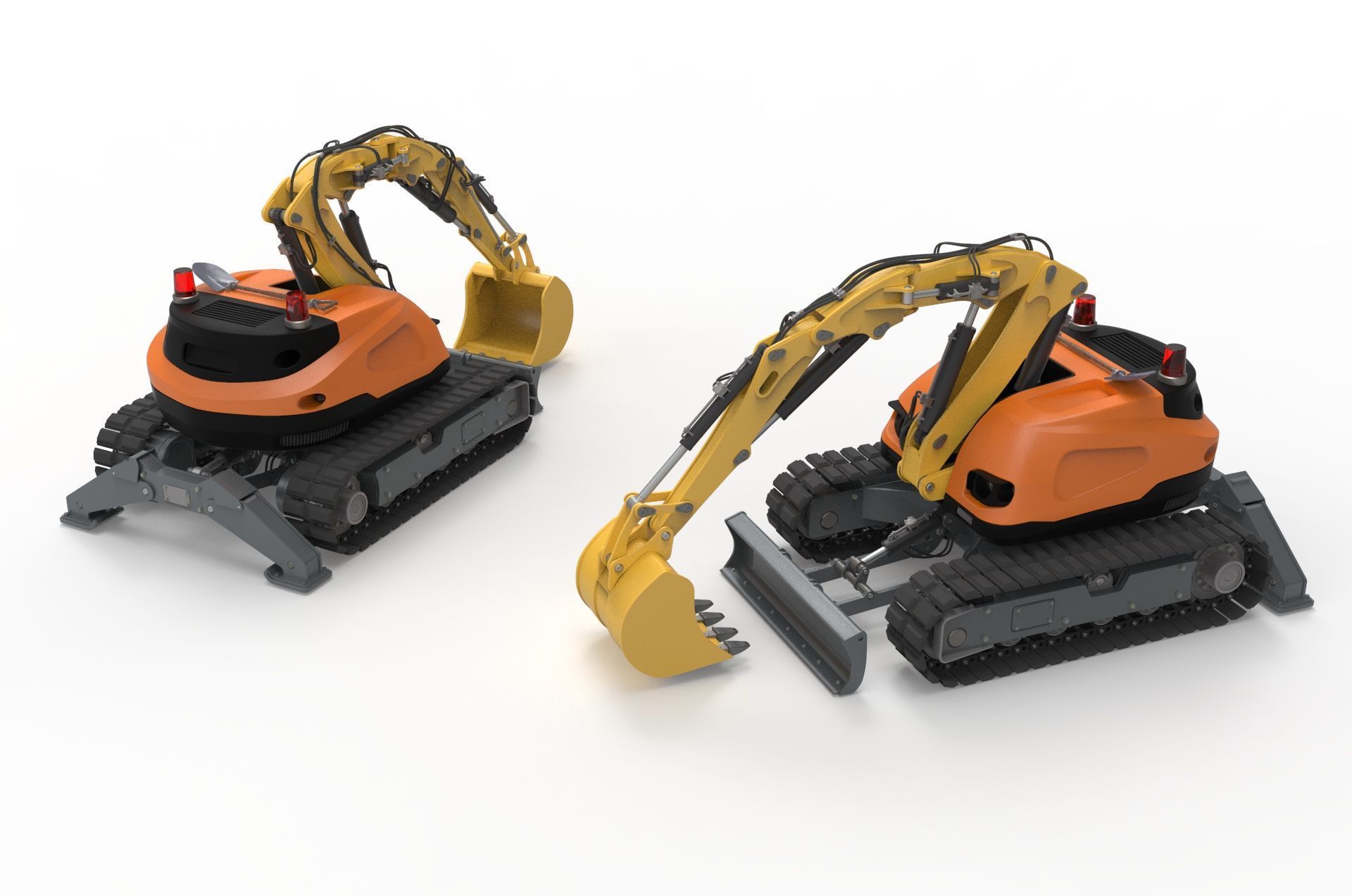 Excavator-remote controlled demolition robots  3D model_15