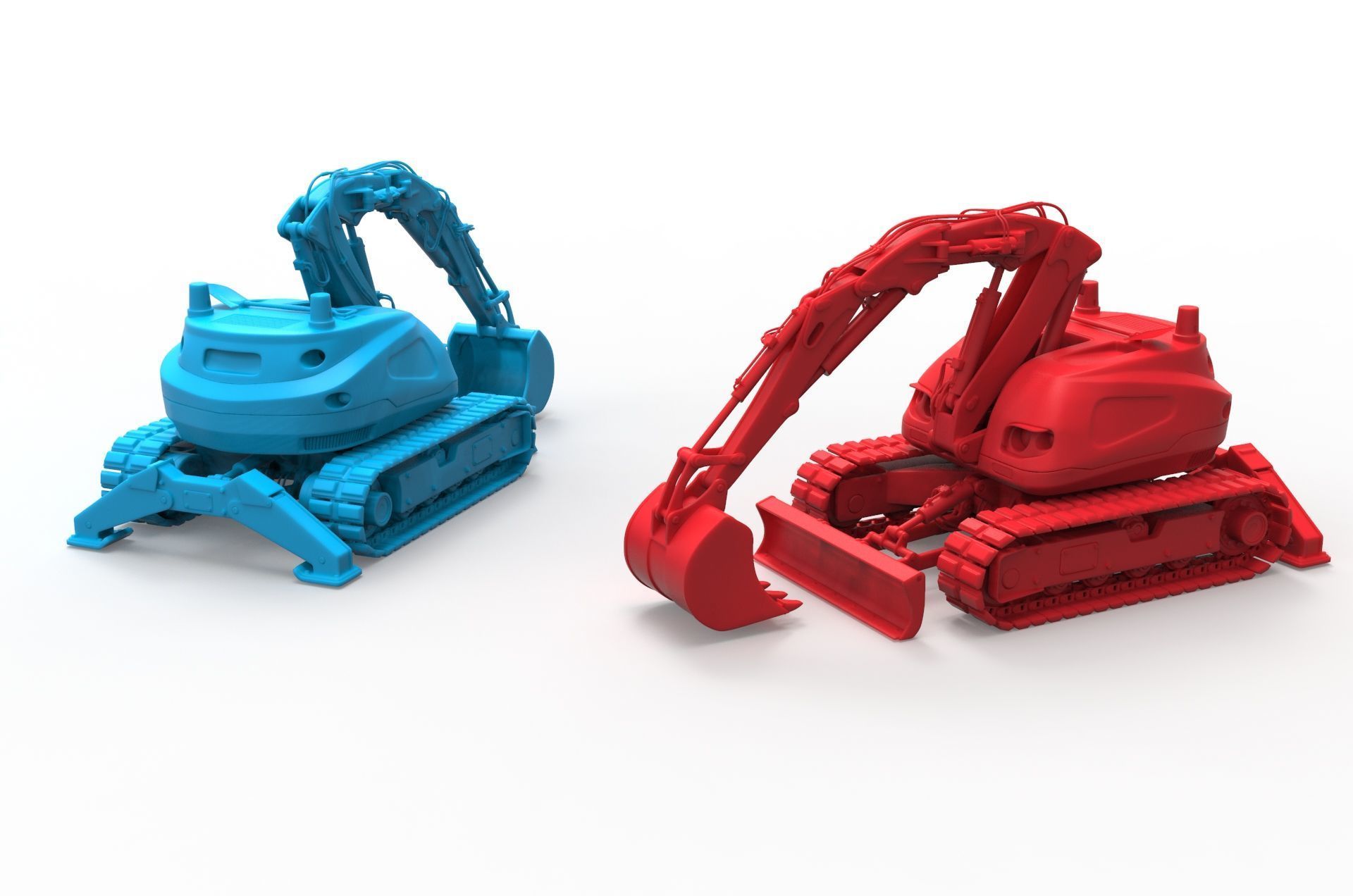 Excavator-remote controlled demolition robots  3D model_19