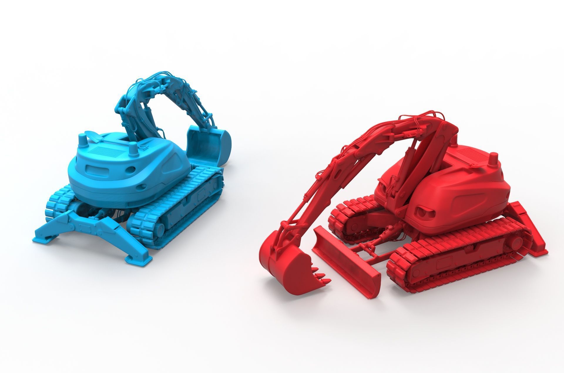 Excavator-remote controlled demolition robots  3D model_18