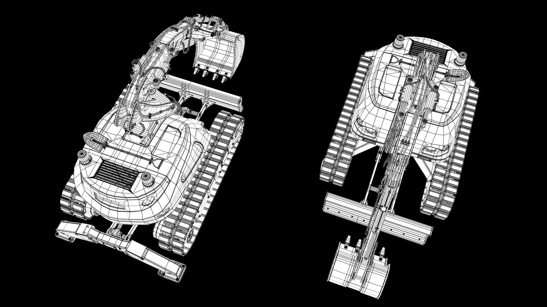 Excavator-remote controlled demolition robots  3D model_26
