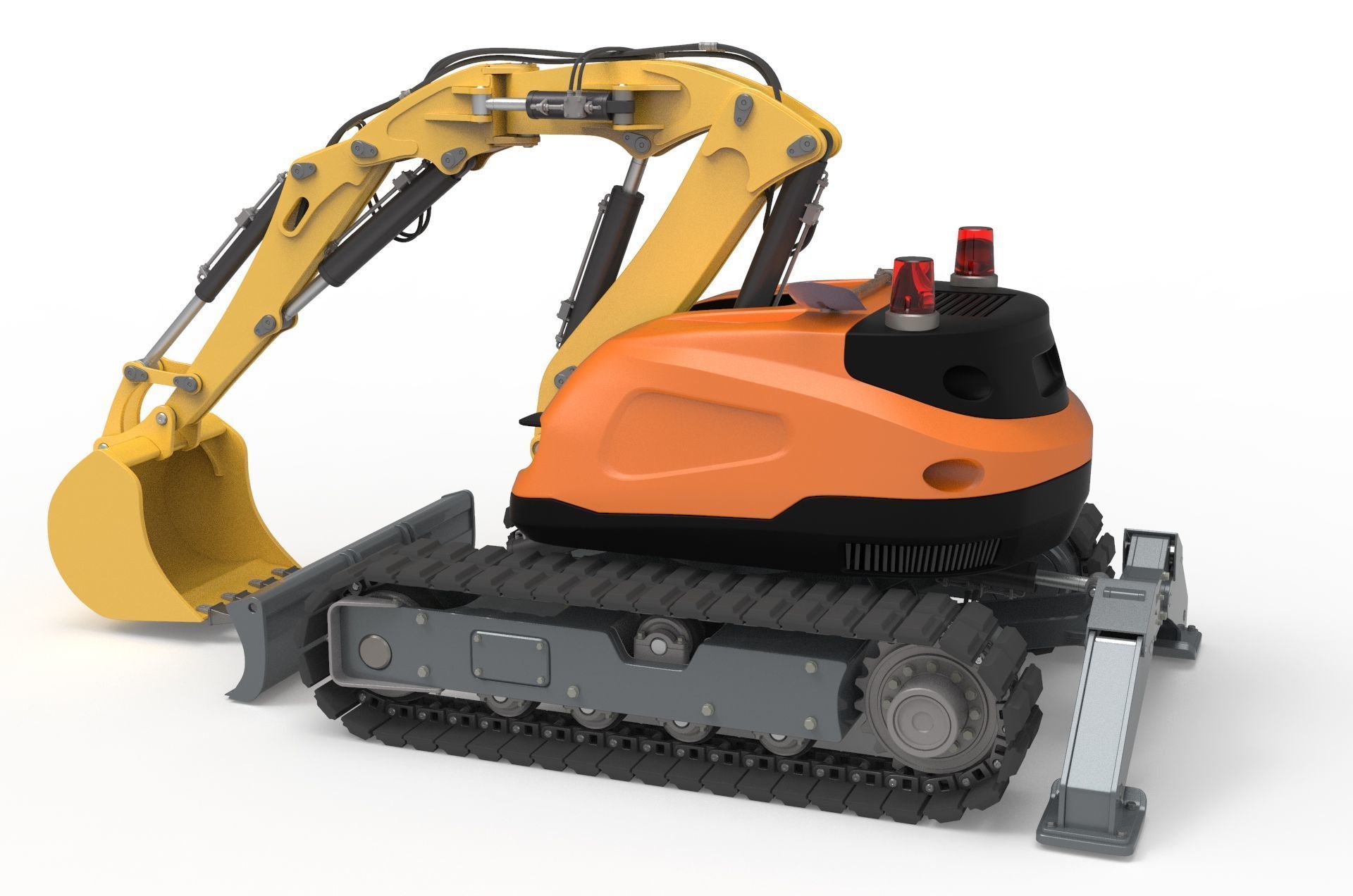 Excavator-remote controlled demolition robots  3D model_7