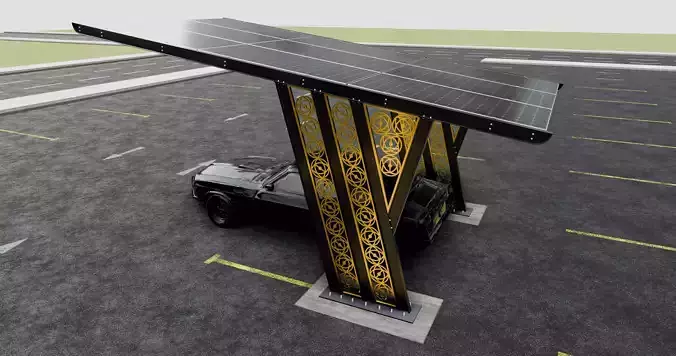 TRIPLE L TYPE MODERN SOLAR CARPORT TYPE-16