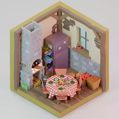 Lowpoly modeling vol01 interior