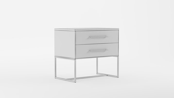 Candelario 2 - Drawer Nightstand 3D model 2
