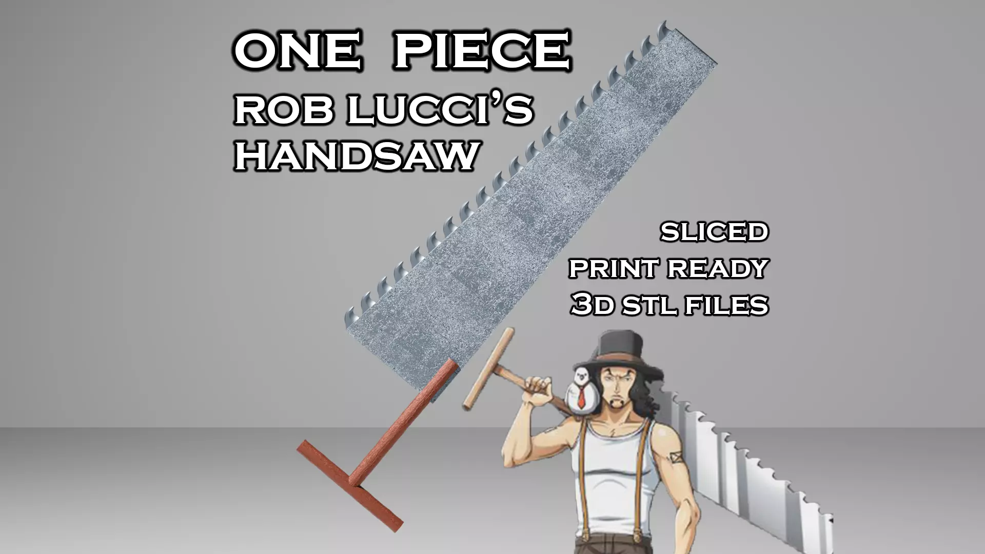 Rob Lucci Handsaw - One Piece - 3D Printable 3D print model
