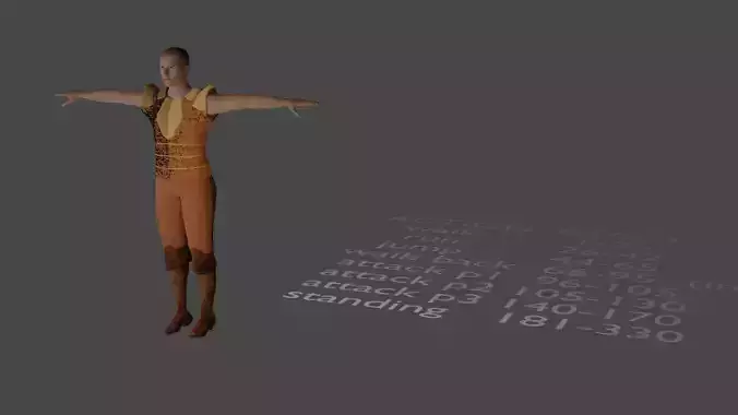 Generic ancient warrior with animations