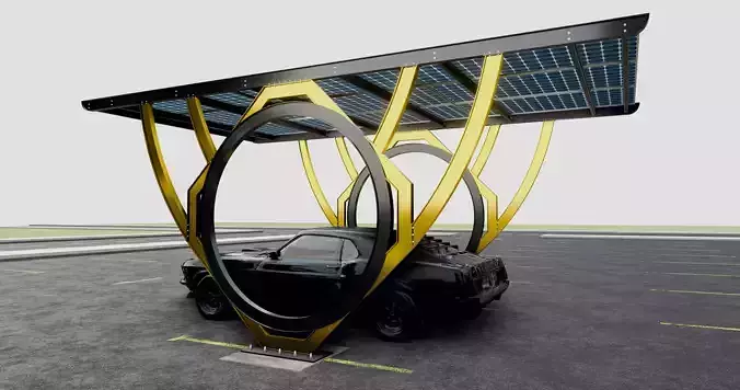 Modern Solar Carport-TEZCAN-Type-2 3D model