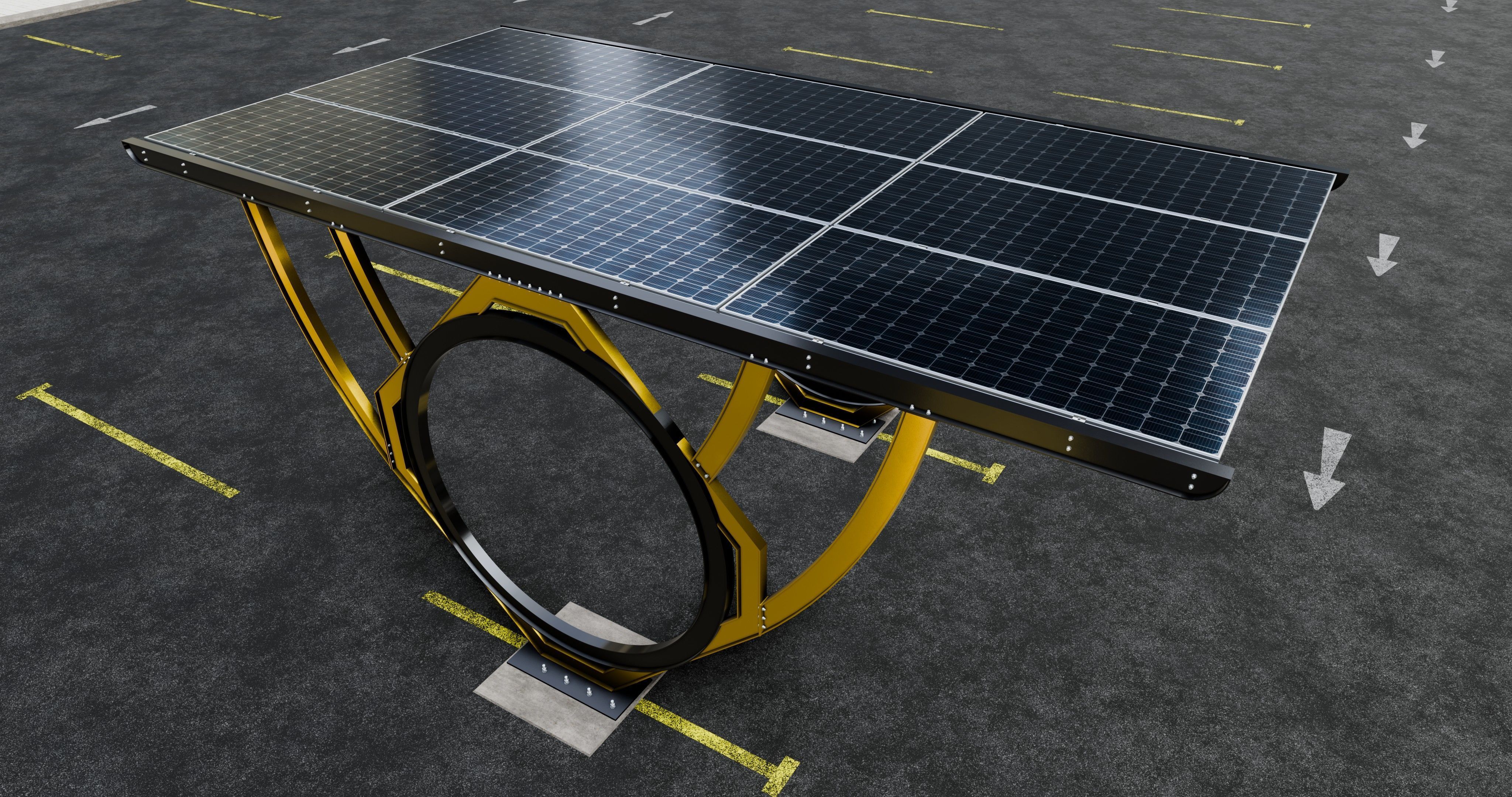 Modern Solar Carport-TEZCAN-Type-2 3D model_5