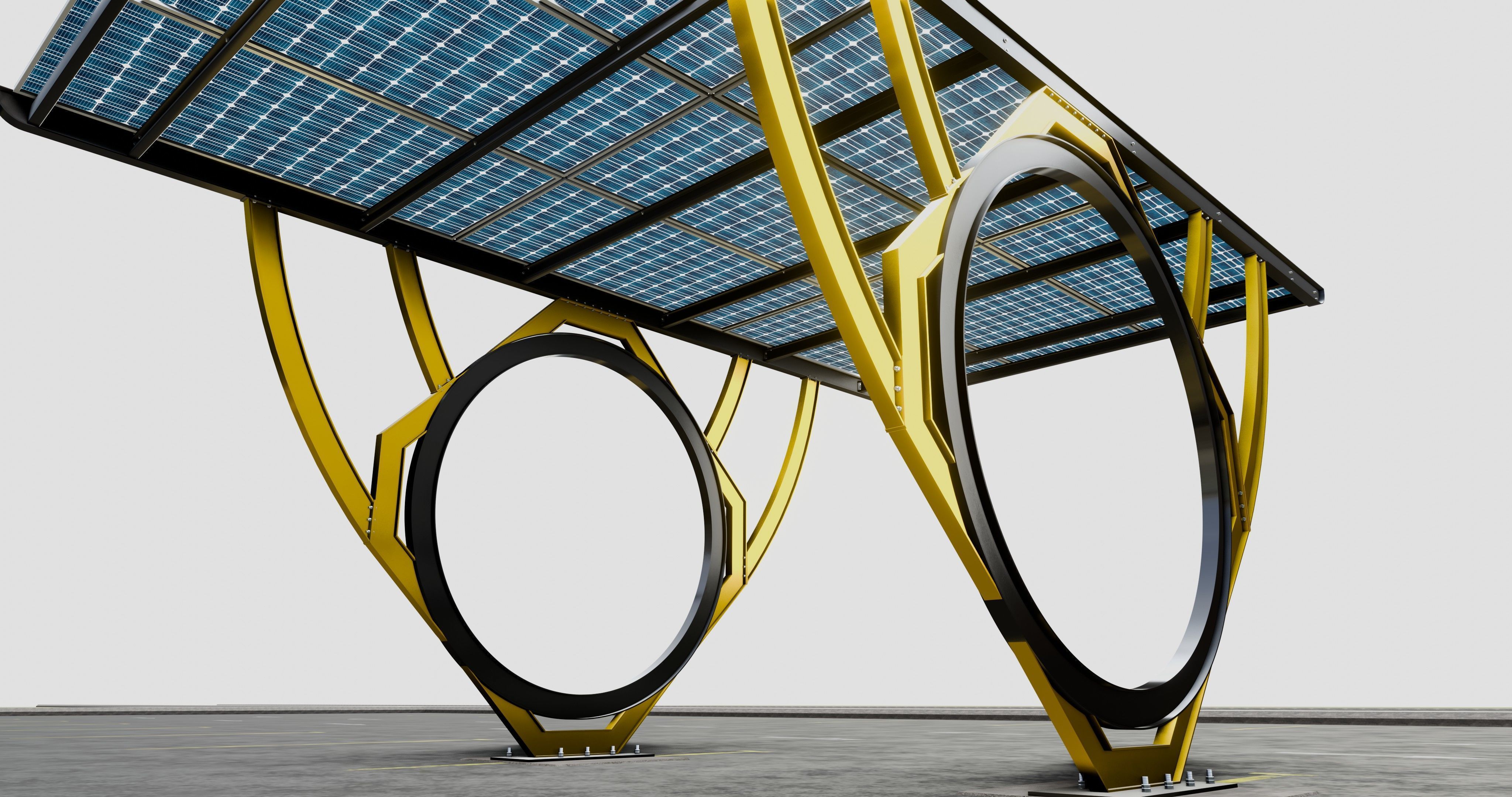 Modern Solar Carport-TEZCAN-Type-2 3D model_6