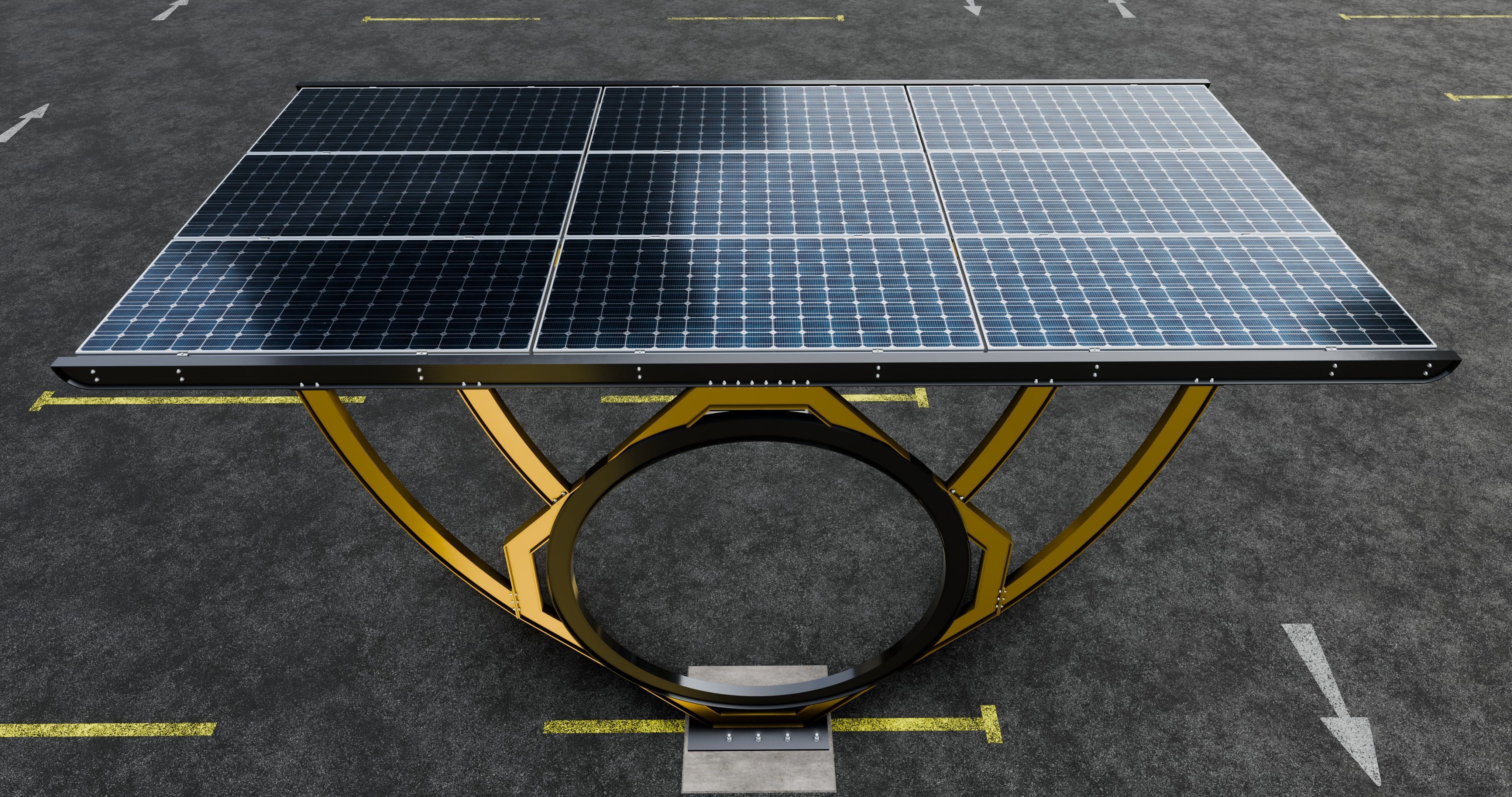 Modern Solar Carport-TEZCAN-Type-2 3D model_7