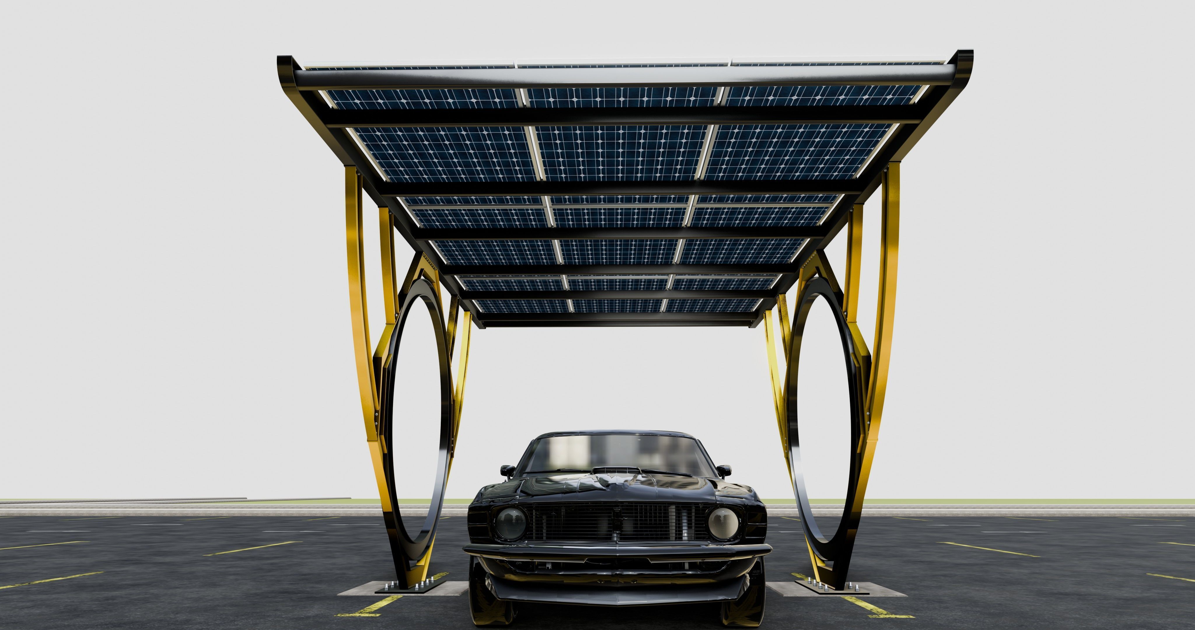 Modern Solar Carport-TEZCAN-Type-2 3D model_15