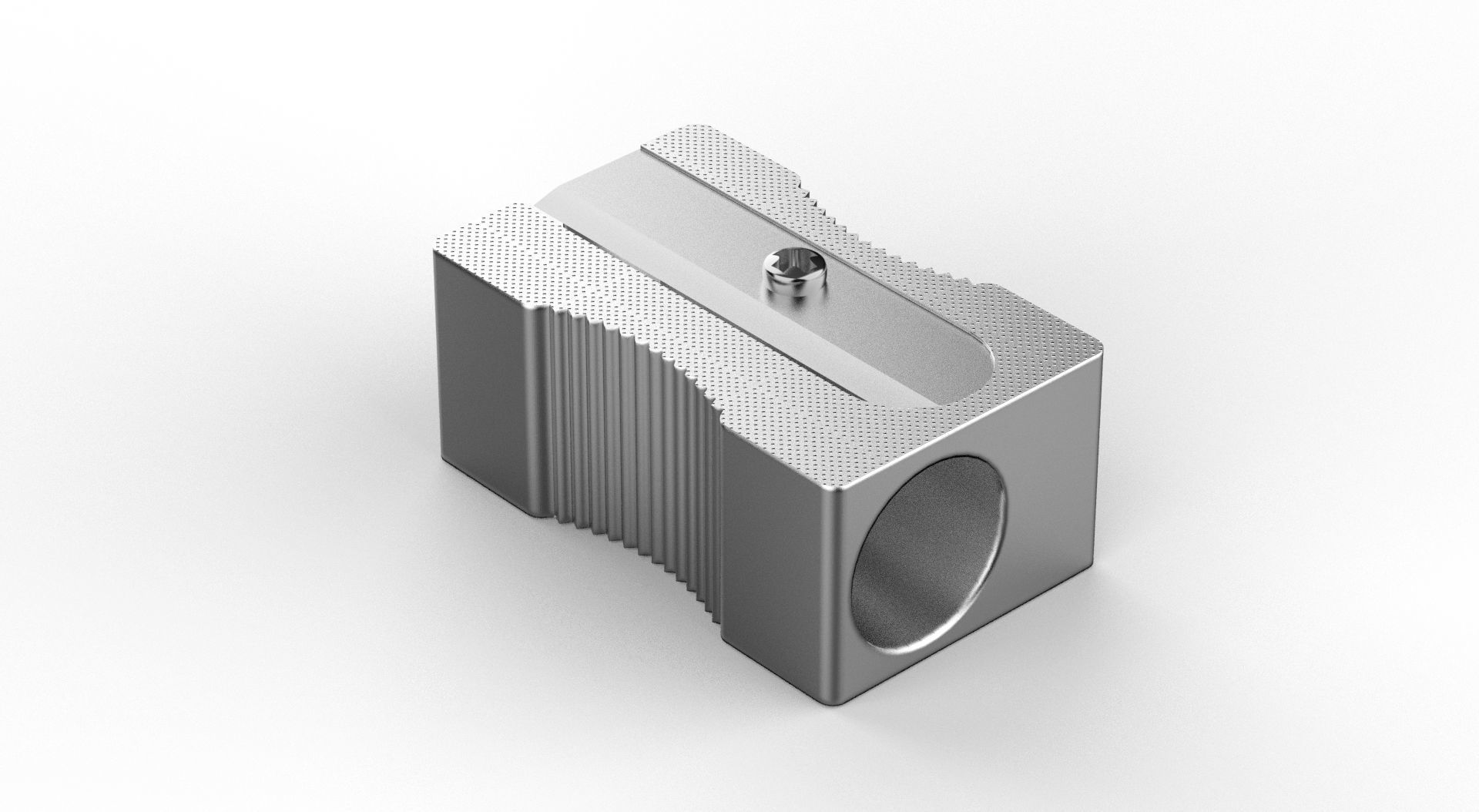 Metal Sharpener one Hole 3D model_12