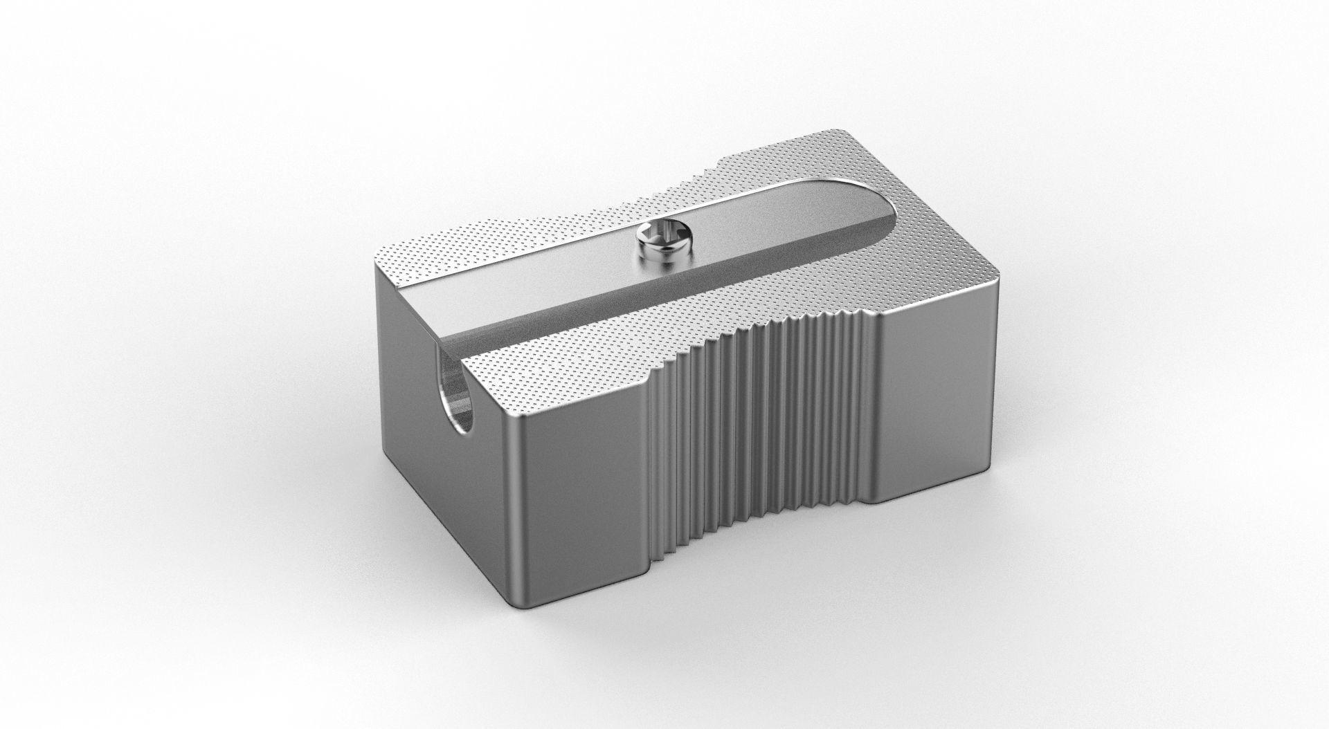 Metal Sharpener one Hole 3D model_4