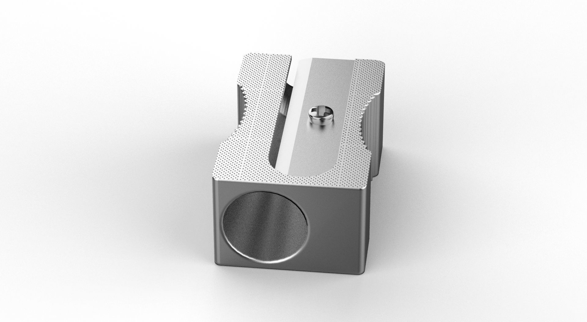 Metal Sharpener one Hole 3D model_55