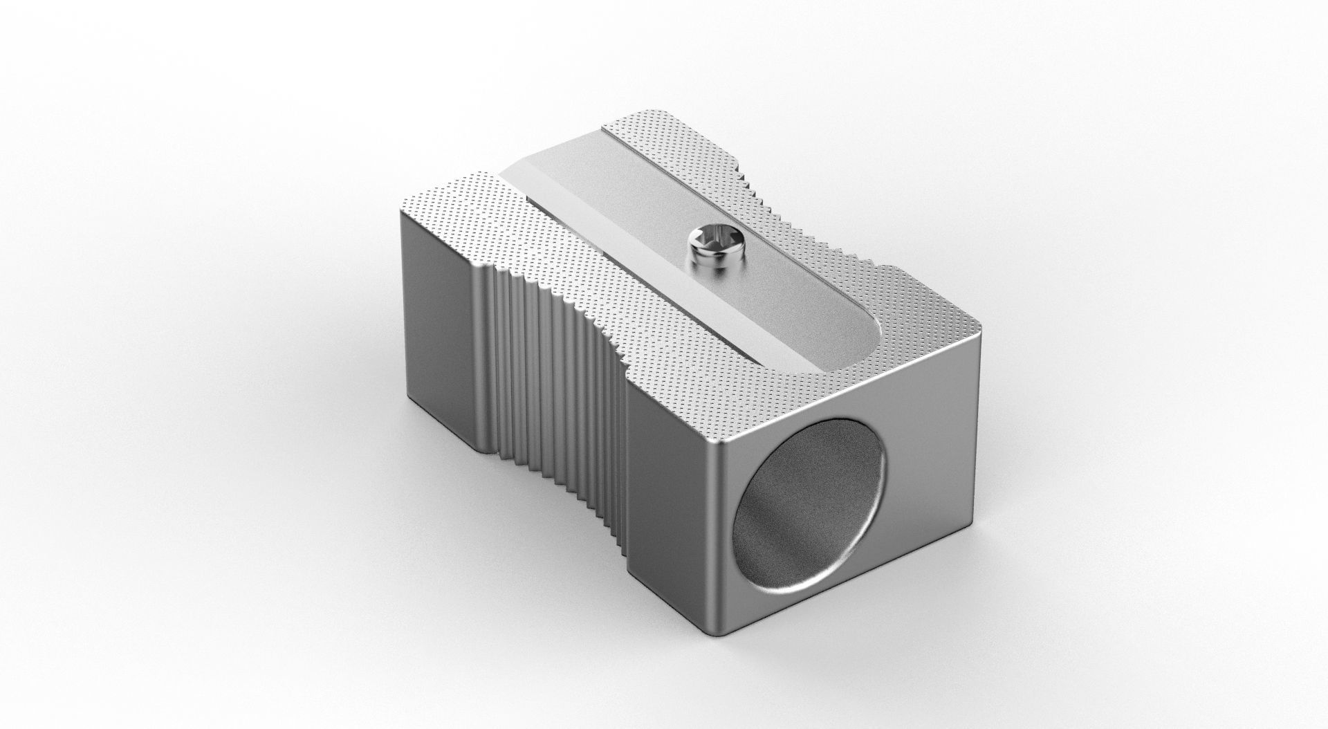 Metal Sharpener one Hole 3D model_36