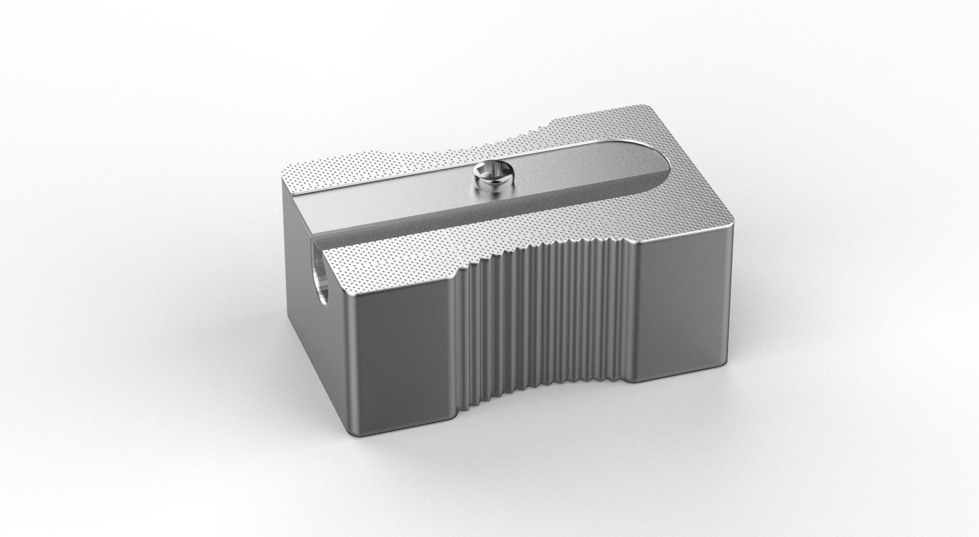 Metal Sharpener one Hole 3D model_2