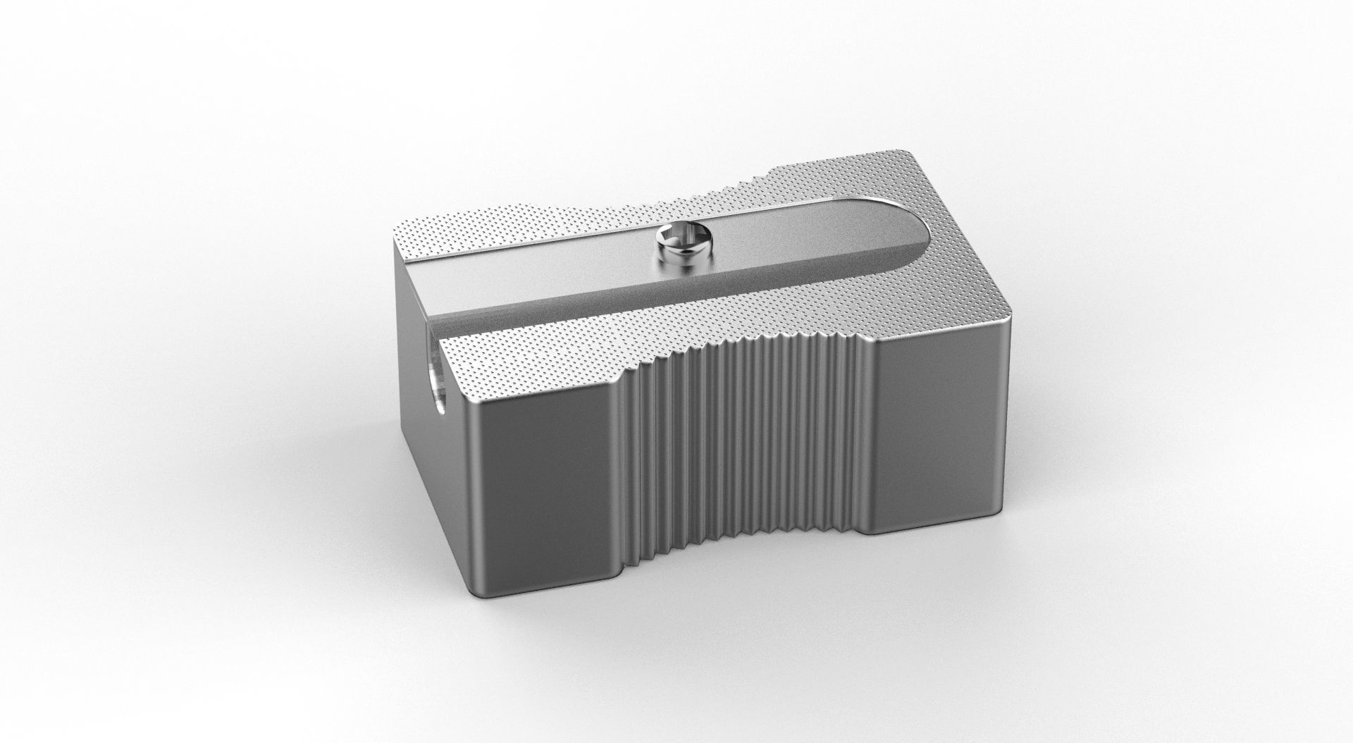 Metal Sharpener one Hole 3D model_5
